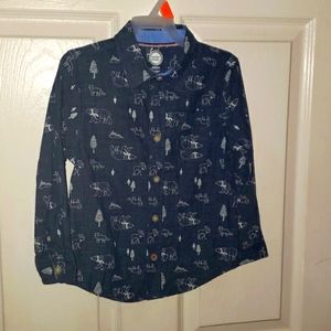 Bear 🐻 Adventure's faux denim button shirt 4T